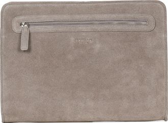 Howard London Laptop Sleeve Suede Kieran - Heren - Laptoptassen - Grijs - ONE Size - Leer - Tassen