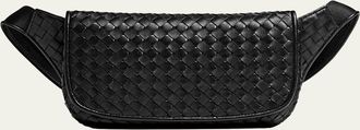 Bottega Veneta Mens Veneto Intrecciato Leather Sling Bag