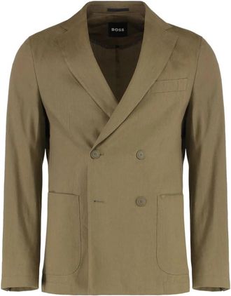 HUGO BOSS Hanry Blazer - Heren - Blazers - Groen - L - Polyester - Jassen