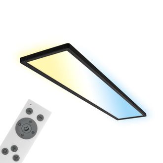 Briloner Tava Led Soffitto 98cm, Dimmerabile, Telecomando, Nero - Briloner
