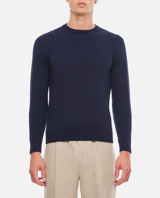 Drumohr Navy Blue Regular Fit Sweater