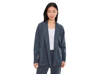 Pact Airplane Wrap Cardigan Womens Sweater Steel Blue : XS, Cotton