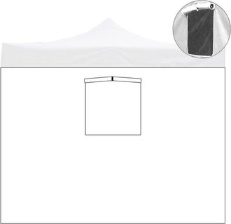 Evergreen Lona Lateral Impermeable Blanca De 3x2mt Con Ventana De Mirador Resellable De 3x3mt