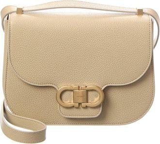 Ferragamo Gancini Leather Shoulder Bag