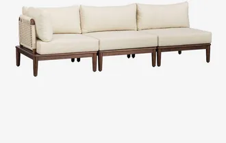 Sklum Sklum - Sofá modular esquinero de 3 piezas en acacia Giulia