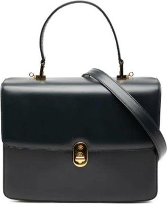 Gucci Pre-owned Handbags, female, Blue, Size: ONE SIZE Pre-owned Satchel