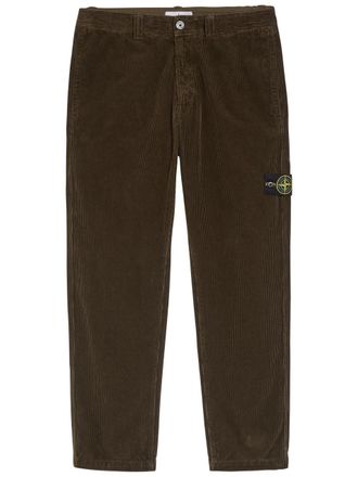 Stone Island Straight-leg Corduroy Trousers - Grey Anthracite - 36 (W36 / XL)