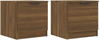 vidaXL Comodini 2 pz Rovere Marrone 40x39x40 cm Vidaxl