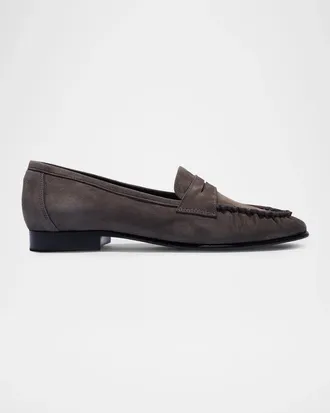 Aeyde Aldous 40MM Suede Penny Loafers