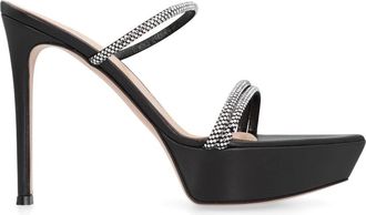 Gianvito Rossi Leren Mules - Dames - Muiltjes - Zwart - 36 EU - Leer - Schoenen