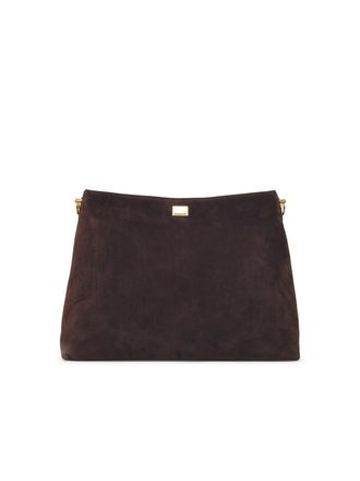 Dolce & Gabbana grote Vittoria schoudertas in bruin su&egrave;de