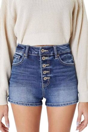 Kancan Melanie High Rise Shorts In Blue