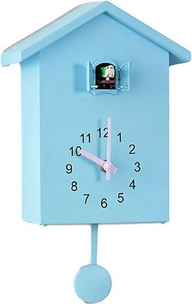OEM Orologio A Cuc&ugrave; - Decorazione Da Parete - Blu - Con Suono Di Cuc&ugrave; - Casetta Per Uccelli - Orologio A Cuc&ugrave; Moderno