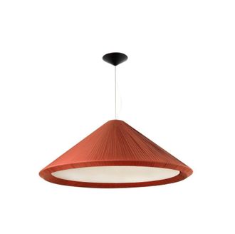 Faro Barcelona Faro Hue-in - L&aacute;mpara Colgante De Techo De C&uacute;pula Grande Con 4 Luces, Color Burdeos, E27