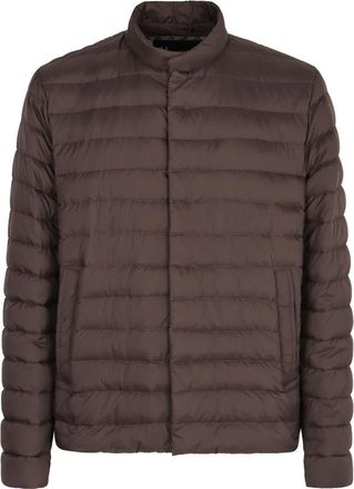 Herno Gewatteerde Donsjas - Heren - Zomerjassen - Bruin - 3XL - Katoen - Jassen