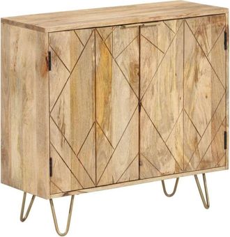 vidaXL Aparador De Madera Maciza De Mango 80x30x75 Cm