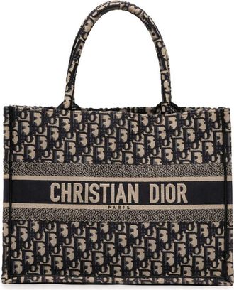 Dior Pre-owned Dior Medium Oblique Embroidered Canvas Book Tote Unisex 8PUEKLWJA6CF34L4
