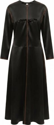 Marni Midi Jurk - Dames - Casual kleedjes - Zwart - XS - Satijn - Kleedjes