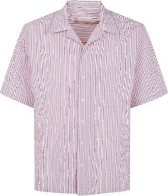 Nuur Striped Short Sleeved Bowling Shirt