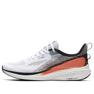 361° QU!K Light Breathable Running Shoes White Black Orange 572022241-5