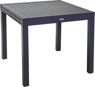 Vacchetti Mesa Extensible Antracita 90/180x90 Cm H 73 Cm En Aluminio Mod. Sullivan