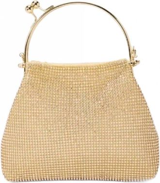 Like Dreams Lexi Rhinestone Shoulder Bag In Gold