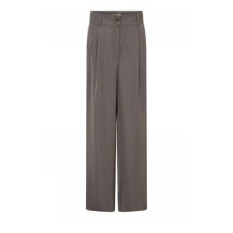 Gustav Wide Trousers, female, Gray, XL, Animal Fur Wide Leg Trousers