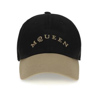 Alexander McQueen Hats & Caps, male, Black, M, Embroidered Logo Baseball Cap