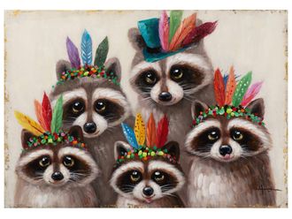 Schubiger M&ouml;bel Bild Indianische Waschb&auml;ren