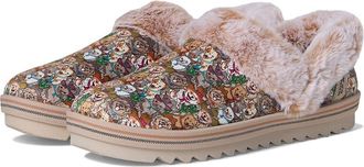 Skechers Bobs Cozy Kiss Womens Slippers Brown/Multi : 6.5 M, Suede