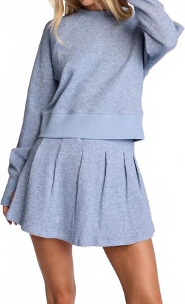 Sundays Dara Pullover Top In Blue Mist