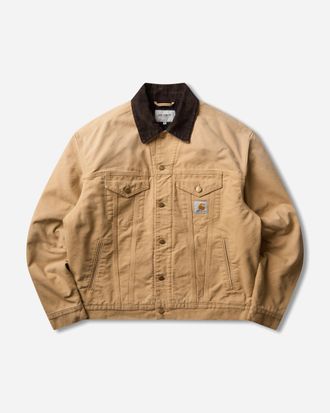 Carhartt Work in Progress Men s OG Trucker Jacket Dusty H Brown / Tobacco (Stone Canvas)