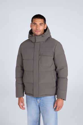 Mountain Warehouse Fistral Mens Borg Lined Jacket with Side Pockets Water Resistant Coat Khaki