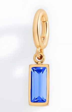 Mint & Lily Dainty Baguette Birthstone Charm in September Sapphire at Nordstrom