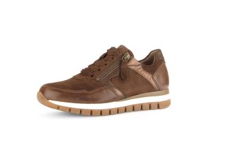 Gabor Willett Wide Tan Leather Womens Trainers 76.438.31