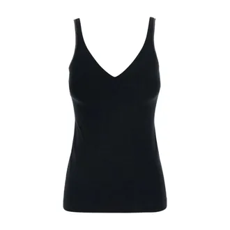 Brunello Cucinelli Tops, Dames, Zwart, S, Katoen, Monili Band Tanktop
