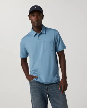 Vuori Clothing Short Sleeve Ponto Performance Polo | Salty Air Heather | Medium