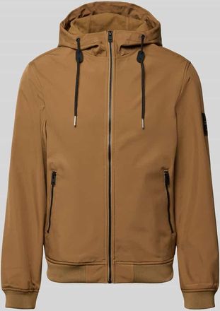 Jack & Jones Jack & Jones Softshelljacke mit Rei&szlig;verschlusstaschen in Sand, Gr&ouml;&szlig;e XXL