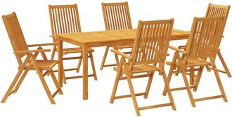 vidaXL Vidaxl - Juego De Comedor Para Jard&iacute;n 7 Piezas Madera Maciza Acacia