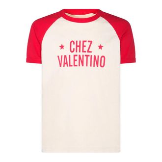 Valentino T Shirts Neutral, Red