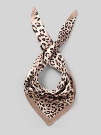 Smith & Soul Schaltuch mit Animal-Print und Kontrastkante in Mittelbraun, Gr&ouml;&szlig;e 1