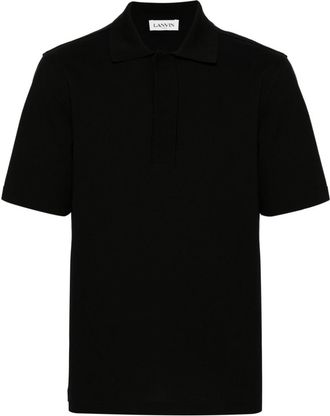 Lanvin cotton polo shirt - men - Cotton - L - Black