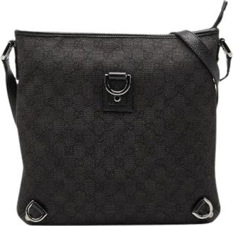 Gucci Pre-owned Cross Body Bags, female, Black, Size: ONE SIZE Pre-owned Vintage Canvas Cross Body Bag