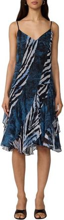 Diane Von F&uuml;rstenberg Rafferty Mixed Print Silk Chiffon Dress in Paysage at Nordstrom, Size X-Large