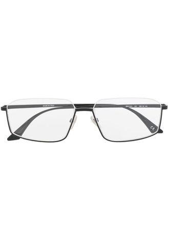 Balenciaga rectangle-frame clear glasses - Black