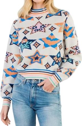 THML Clothing Womens Star Gaze Sweater In Beige