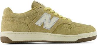 New Balance Unisex 480P en Marr&oacute;n/Amarillo, Gamuza/Malla, Talla 37.5