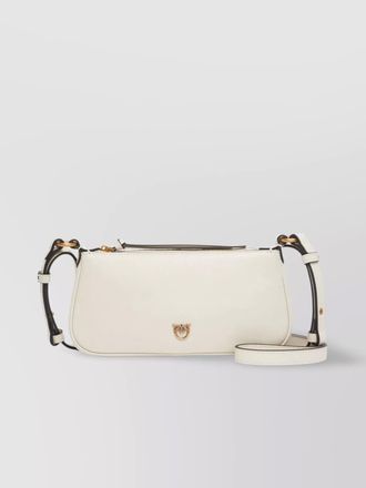 Pinko mini half moon leather shoulder bag