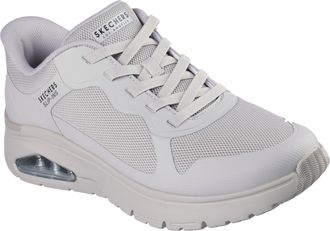 Skechers Mens Uno Flex-Ez Air Hands Free Slip-ins Sneaker, Taupe, 9.5 Wide