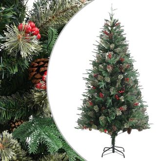 vidaXL &Aacute;rbol De Navidad Y Pi&ntilde;as Verde Pvc Y Pe 225 Cm Vidaxl